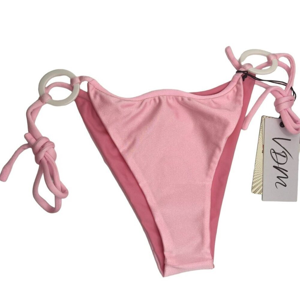 VDM The Label Revolve Pink Swimwear‎ Adjustable String Bikini Bottoms Small - Picture 7 of 13